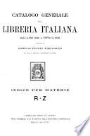Catalogo generale della libreria italiana ...