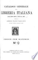 Catalogo generale della libreria Italiana