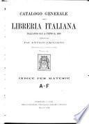 Catalogo Generale Della Libreria Italiana 