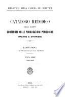 Catalogo metodico degli scritti contenuti nelle pubblicazioni periodiche italiane e straniere