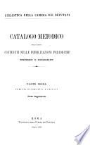 Catalogo metodico degli scritti contenuti nelle publicazioni periodiche italiane e straniere