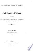 Catalogo metodico degli scritti contenuti nelle publicazioni periodiche italiane e straniere
