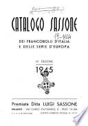 Catalogo Sassone dei francobolli d'Italia e delle serie d'Europa