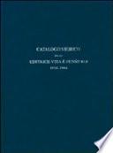 Catalogo storico della editrice Vita e pensiero, 1914-1994