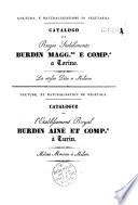 Catalogue de l'établissement royal Burdin Ainé et Comp.e à Turin