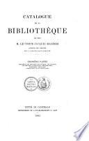 Catalogue de la bibliothèque de feu M. le comte Jacques Manzoni ...