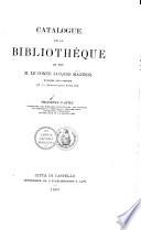 Catalogue de la bibliothèque de feu M. le comte Jacques Manzoni ...: ptie. Les histoires municipales, les statuts, les oeuvres de généalogie, bibliographie, biographie, théologie, archéologie et de beaux-arts