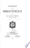 Catalogue de sa Bibliothèque