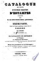 Catalogue de vente d'une belle collection d'estampes colligée par Benj. Petzold