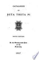 Catalogue of Beta Theta Pi
