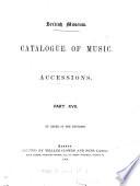 Catalogue of (printed) music. Music. Accessions, pt.[1]-94