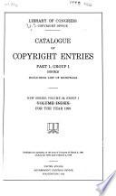 Catalogue of Title-entries of Books and Other Articles Entered in the Office of the Librarian of Congress, at Washington, Under the Copyright Law ... Wherein the Copyright Has Been Completed by the Deposit of Two Copies in the Office