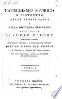 Catechismo Storico O Ristretto Della Storia Santa E Della Dottrina Cristiana
