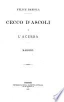 Cecco d'Ascoli e l'Acerba