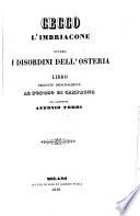 Cecco l'imbriacone, ovvero i disordini dell osteria, libro proposto principalmente al popolo di campagna