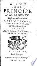 Cene Del Principe d'Agrigento
