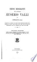 Cenni biografici sul dottore Eusevio Valli da Ponsacco (Pisa)