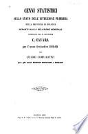 Cenni statistici sullo stato dell'istruzione primaria nella provincia di Bologna desunti dalla relazione generale per l'anno scolastico 1861-62