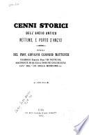 Cenni storici