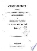 Cenni storici intorno alle lettere, invenzioni, arti, commercio e spettacoli teatrali