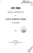 Cenni storici sull'Istituto dei cadetti matematici pionieri di Modena