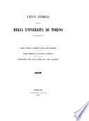Cenni storici sulla r. Università di Torino