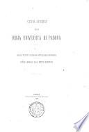 Cenni storici sulla Regia Università di Padova
