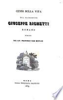 Cenni sulla vita del sacerdote Giuseppe Righetti romano