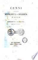 Cenni sulle antichità di Segesta in Sicilia di Antonino Marrone dottore in legge