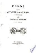 Cenni sulle antichità di Sigesta in Sicilia
