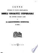 Cenno intorno un nuovo ordinamento degli organici superiori