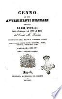 Cenno su gli avvenimenti militari, ovvero saggi storici sulle campagne dal 1799 al 1814