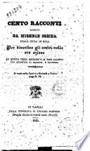Cento racconti per divertire gli amici nelle ore oziose raccolti da Michele Somma della città di Nola