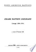 Cesare Battisti geografo