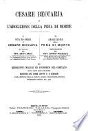 Cesare Beccaria e l'abolizione della pena di morte