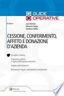 Cessione, conferimento, affitto e donazione d'azienda