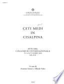 Ceti medi in Cisalpina