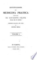 Che contiene i Prolegomenti, la Dottrina delle febbri e delle Infiammazioni in generale
