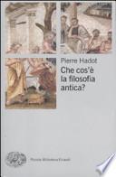 Che cos'è la filosofia antica