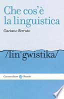 Che cos'è la linguistica