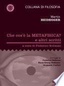 Che cos'è la metafisica? e altri scritti
