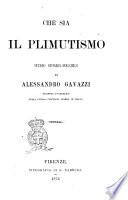 Che sia il plimutismo studio storico-polemico di Alessandro Gavazzi
