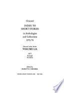 Chicorel Index to Short Stories in Anthologies and Collections