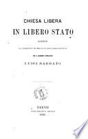 Chiesa libera in libero Stato quistioni di diritto pubblico ecclesiastico per il sacerdote napolitano Luigi Barbato