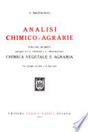 Chimica agraria ...: Analisi chimico-agrarie