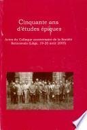 Cinquante ans d'études épiques