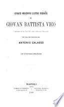 Cinque orazioni latine inedite di Giovan Battista Vico