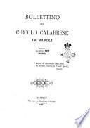 Circolo calabrese in Napoli. Bollettino