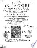Cl. i.c. dn. Iacobi Thomingii ... Decisionum