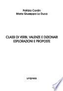 Classi di verbi, valenze e dizionari